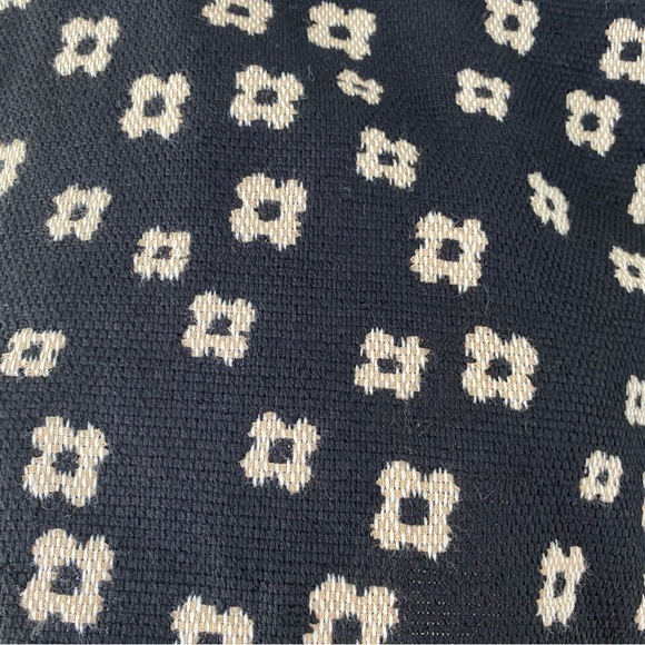 Milly Of New York Wool Blend Mini Skirt Floral Print Black Beige Size 4 Lined - Picture 4 of 11